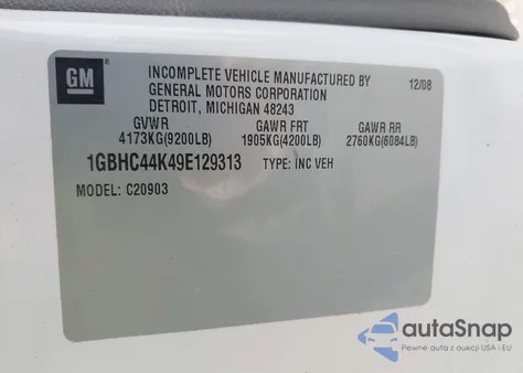 2009 Chevrolet Silverado 2500Hd Work Truck из США, поврежденный, VIN 1GBHC44K49E129313